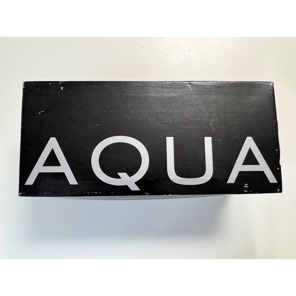 AQUA Women Gold Croc Embossed Pointed Toe Kitten Heel Mules Size 6 - Picture 7 of 7